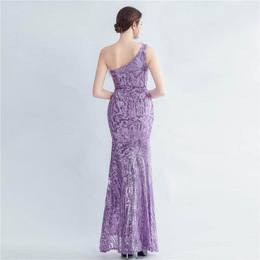Trumpet-Mermaid Floor Length Sequins Evening Dress 732575208183 - COCOMELODY