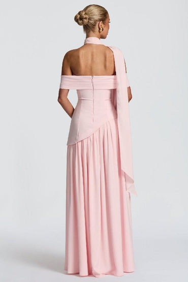 Sheath-Column Floor Length Silk-Like Wedding Guest Dress 963358428274 - 10 Days / Pink / S - COCOMELODY