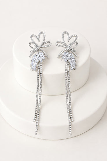 Rhinestone/Tassels Drop Earrings 789749822572 - COCOMELODY
