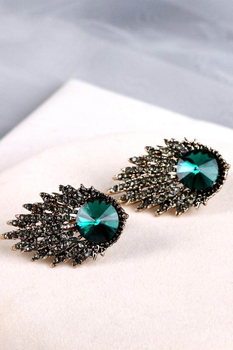 Crystals Rhinestone Tiara Earrings Jewelry 603671484721 - COCOMELODY