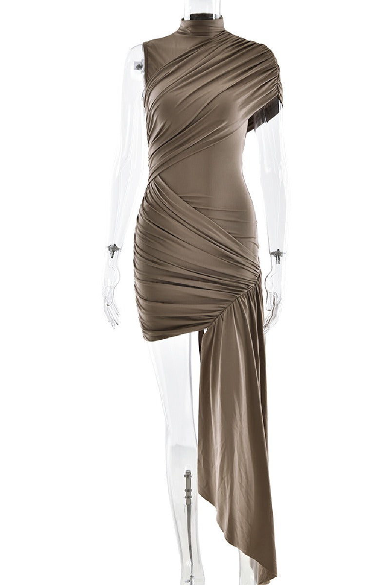 Asymmetry Mini Knitted Cocktail Wedding Guest dresses