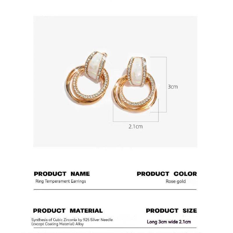 Sterling silver light luxury temperament earrings earrings stud gift for women 595236840981 - COCOMELODY