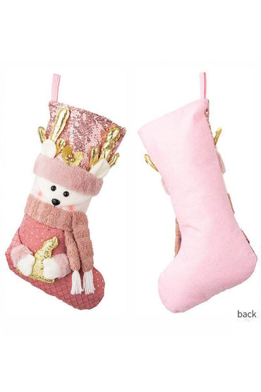 Christmas decorations European pink sequin gift socks 837007874031 - COCOMELODY