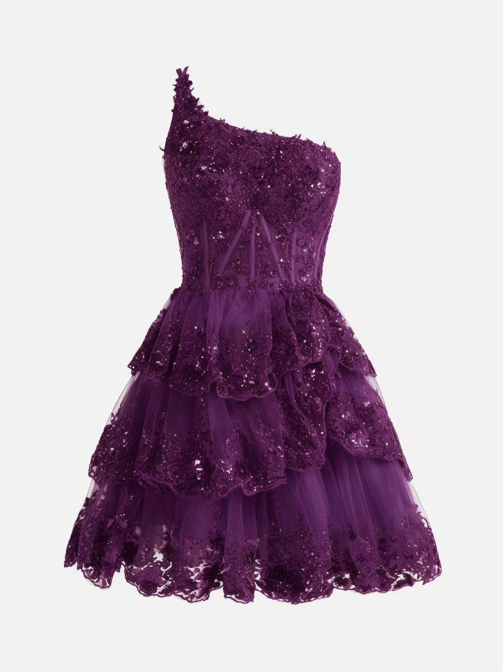 A-line Short Mini Tulle Prom Dress CS0420 - COCOMELODY