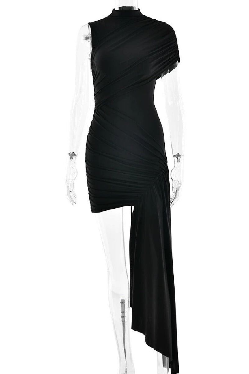 Asymmetry Mini Knitted Cocktail Wedding Guest dresses