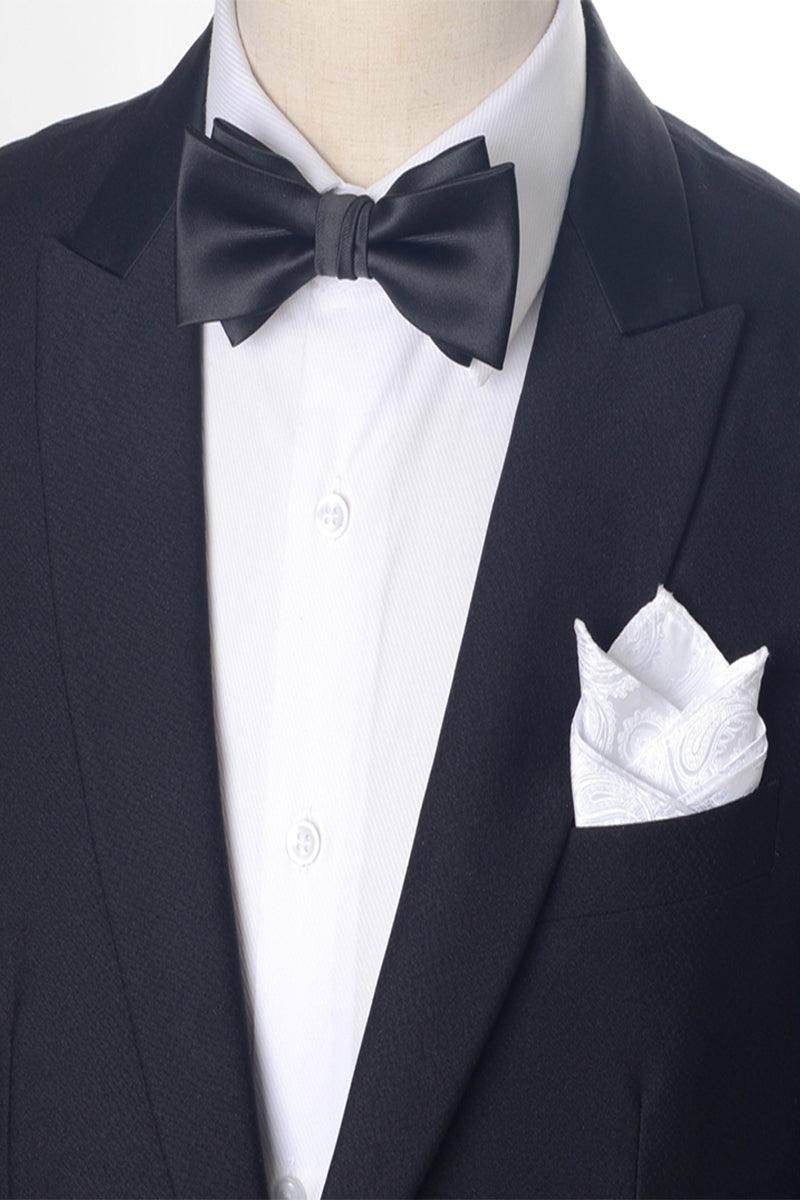 Men's three-piece South Korea Silk bow tie pocket square 642318281894 - COCOMELODY