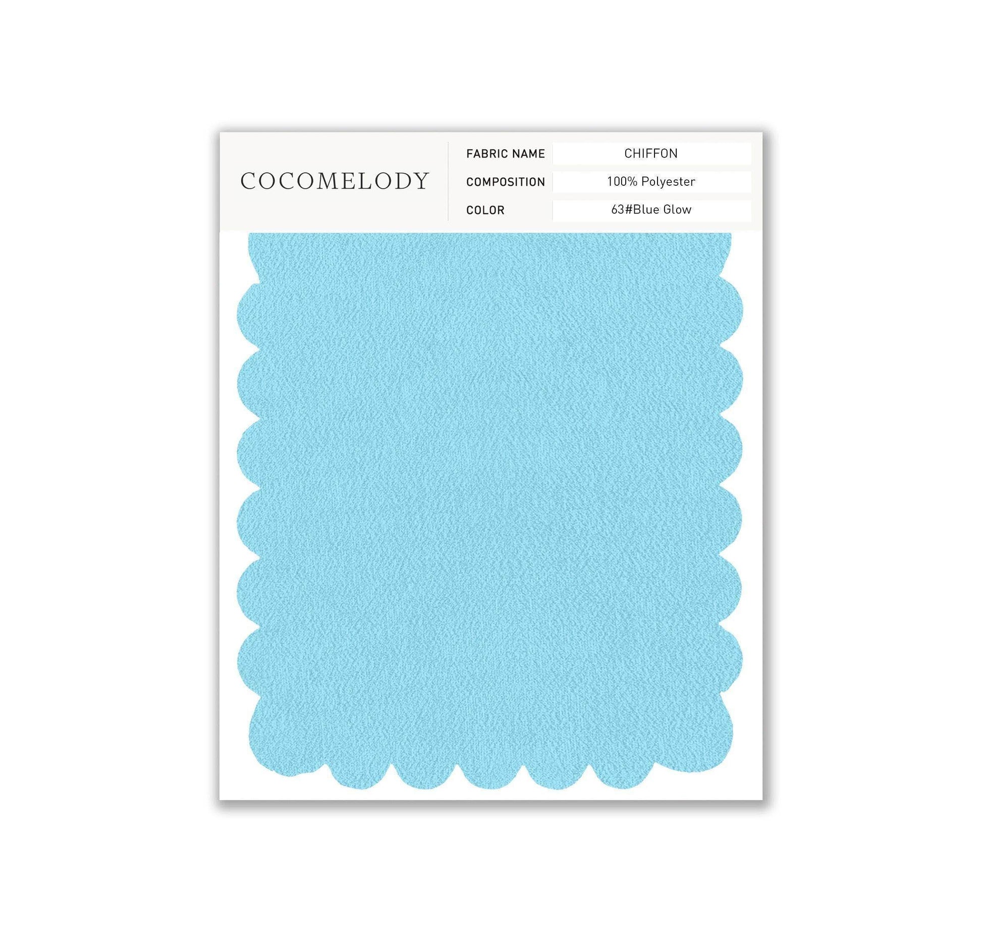 Chiffon Fabric Swatch in Single Color SWCH16001 - COCOMELODY