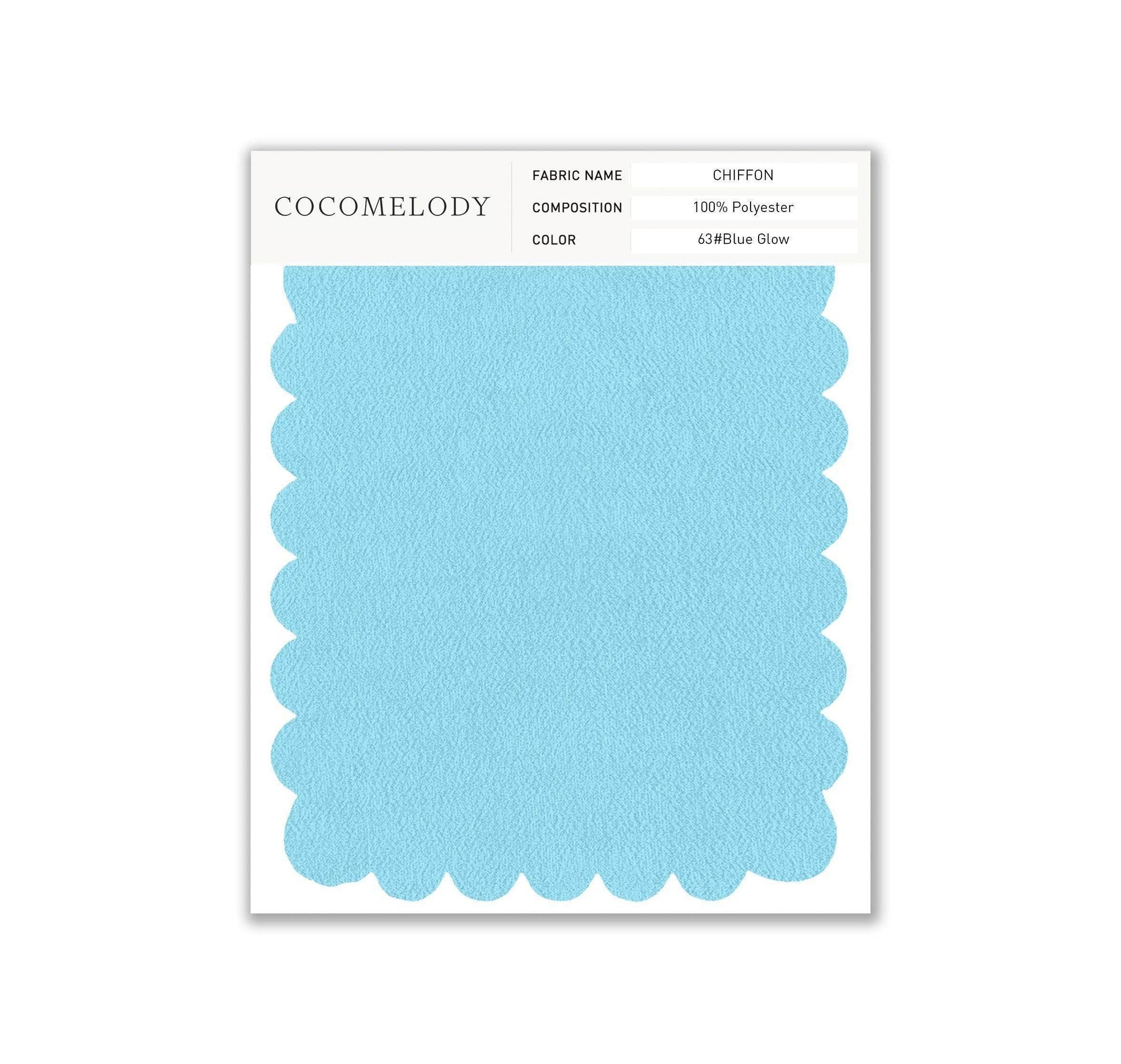 Chiffon Fabric Swatch in Single Color SWCH16001 - COCOMELODY