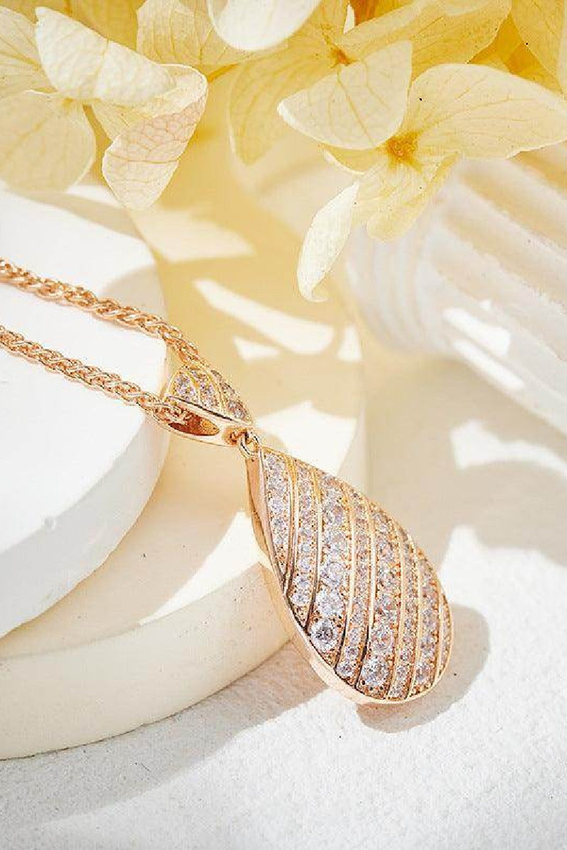 Drop necklace gold-plated full drill collarbone chain 800621951236