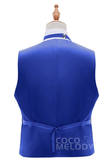 Men's Elastic Silk Like Satin Vests CZ170021 - COCOMELODY