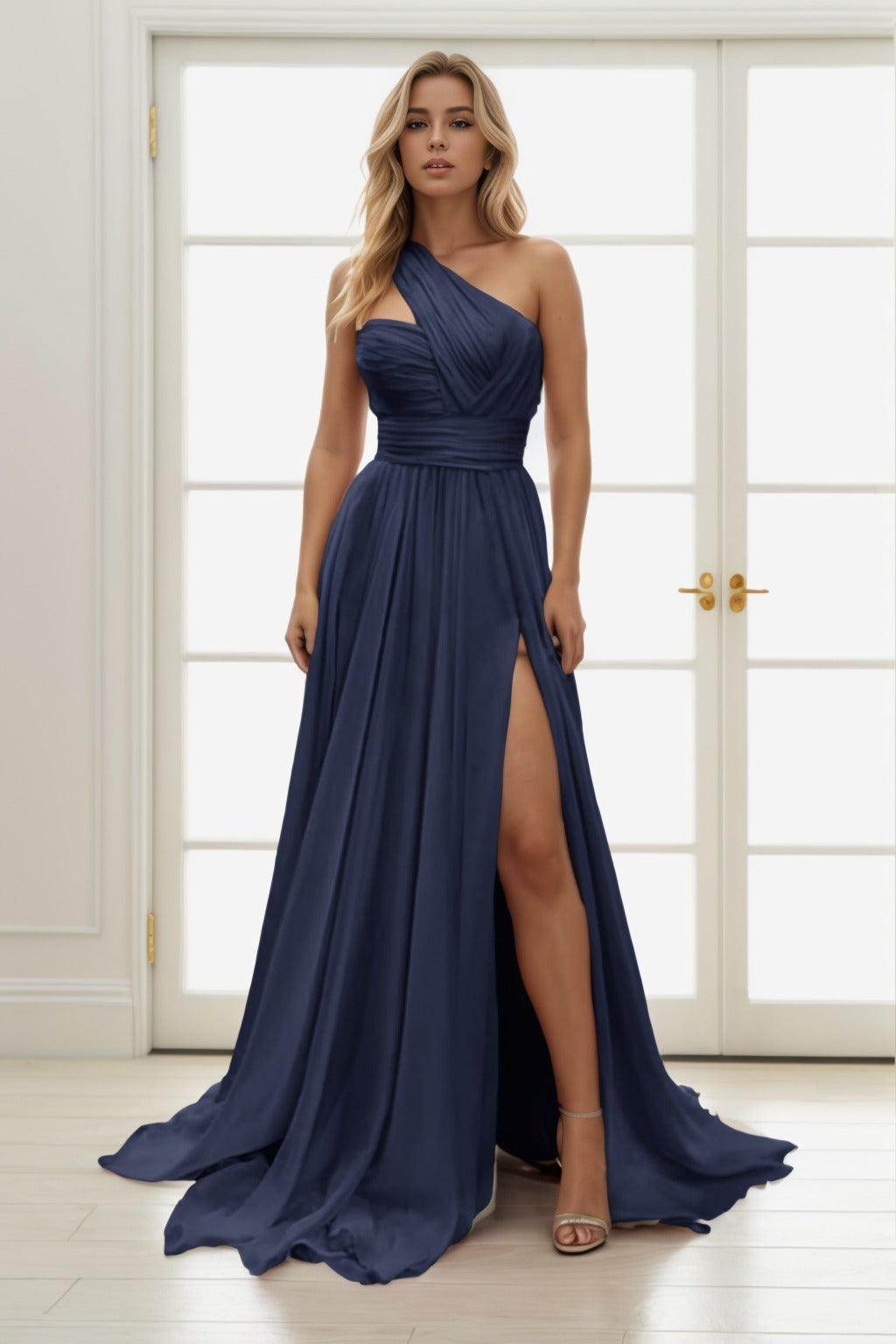 A-Line Maxi Chiffon Prom Dress CS0435 - COCOMELODY