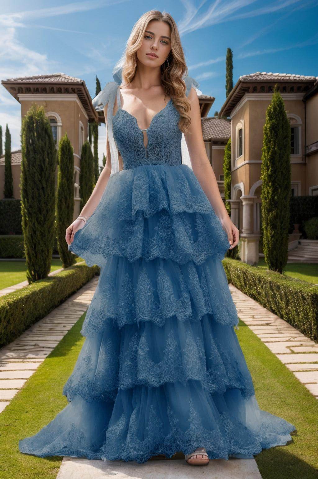 Ball Gown Sweep-Brush Train Tulle Prom Dress CS0461 - COCOMELODY