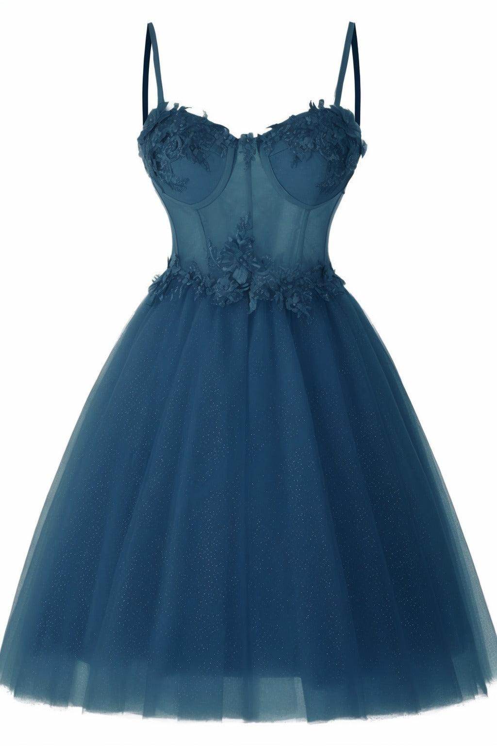 A-Line Short-Mini Tulle Prom Dress CS0400 - COCOMELODY