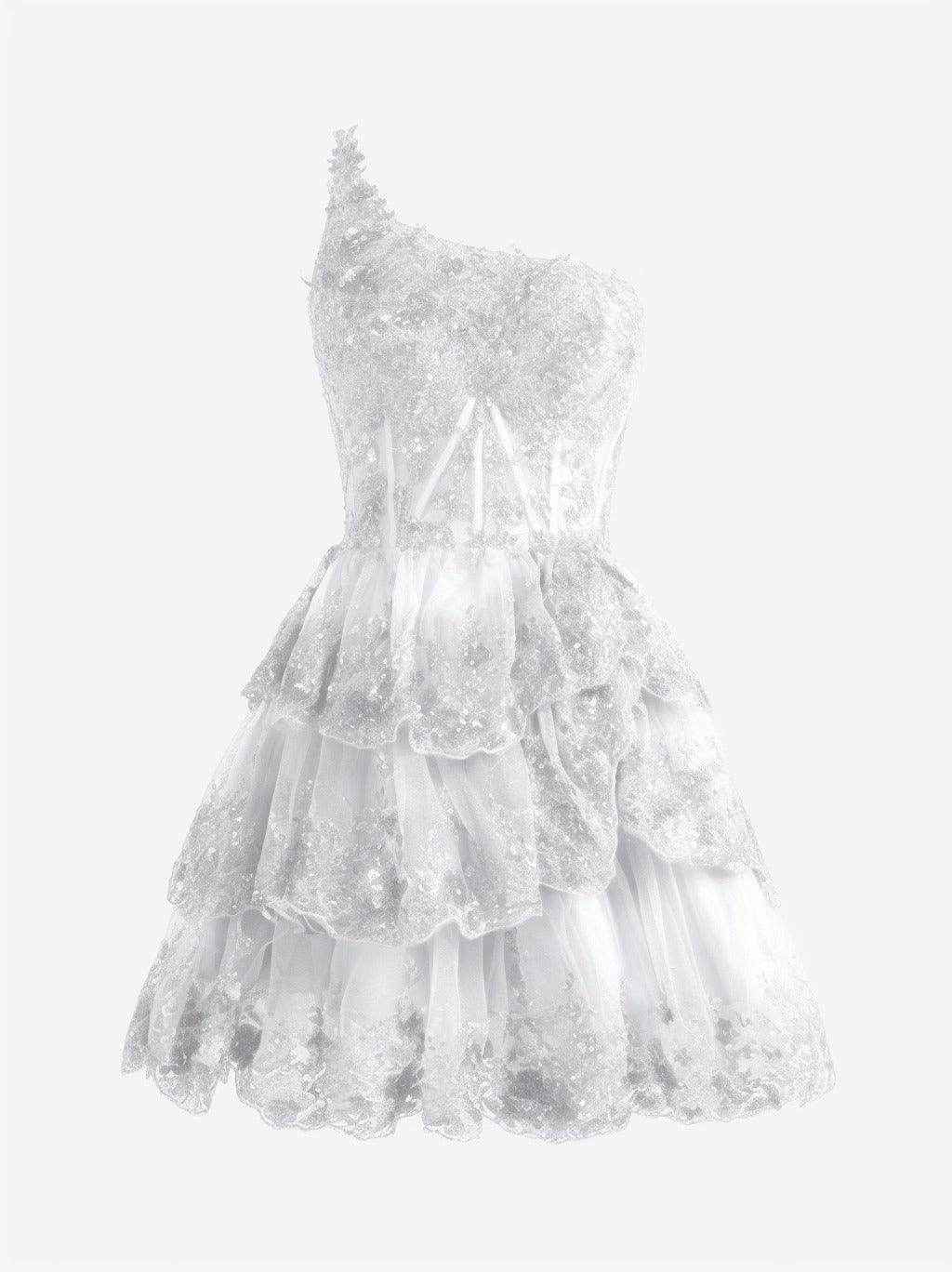A-line Short Mini Tulle Prom Dress CS0420 - COCOMELODY