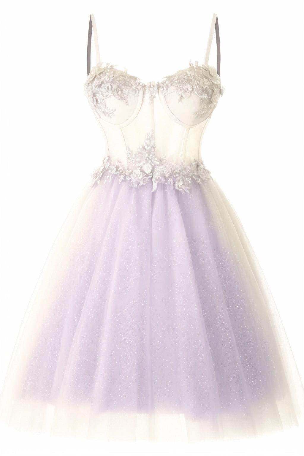 A-Line Short-Mini Tulle Prom Dress CS0400 - COCOMELODY