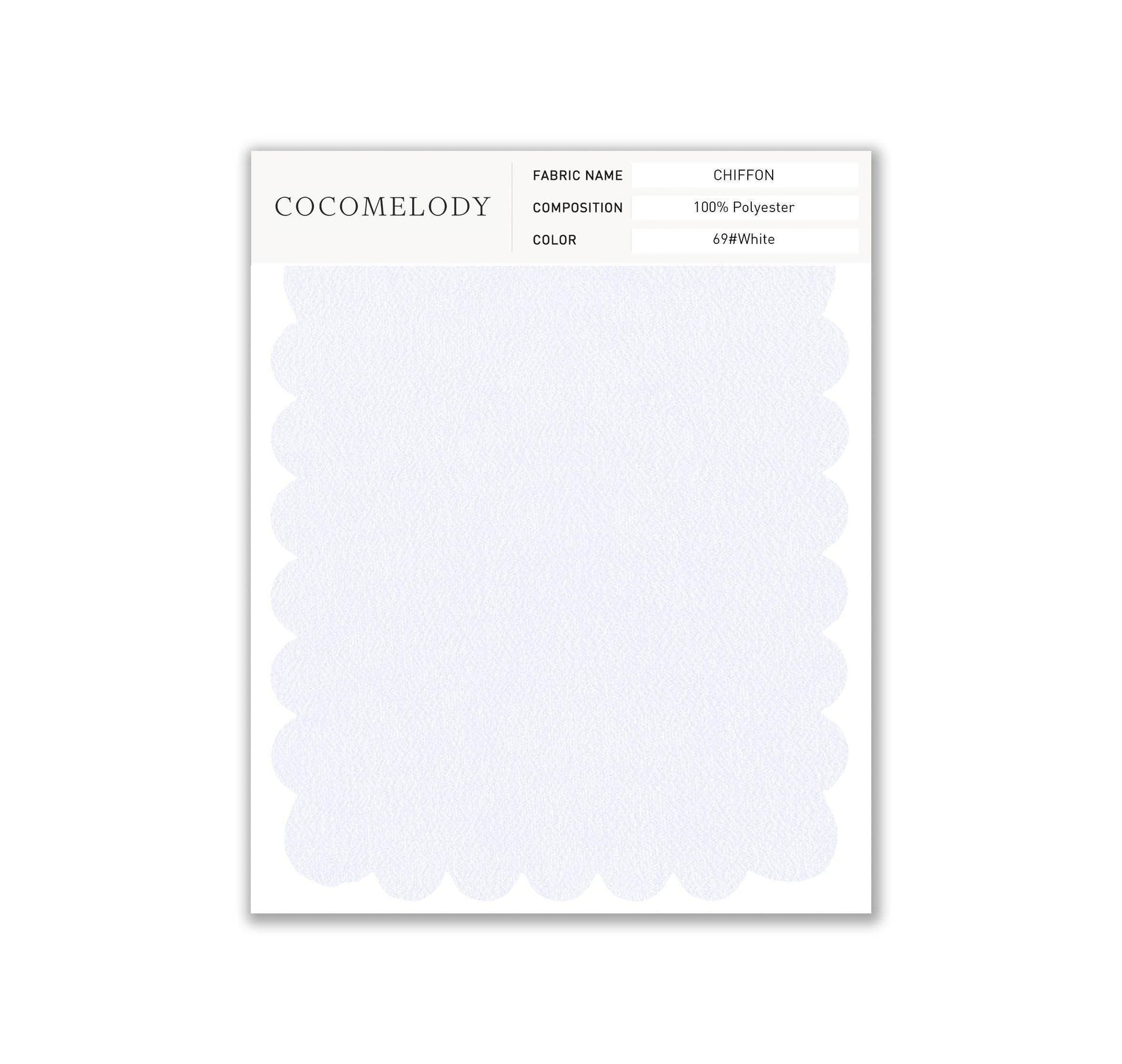 Chiffon Fabric Swatch in Single Color SWCH16001 - COCOMELODY