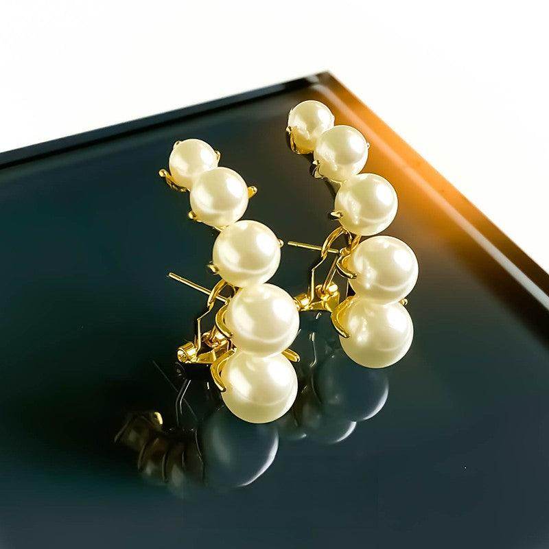Pearl temperament light luxury high sense earring girl 713489295419 - COCOMELODY