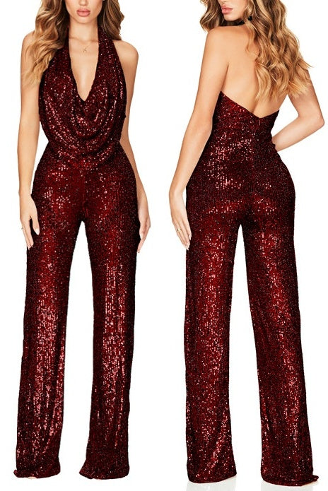 Jumpsuit Maxi Sequins Formal Evening Dresses 678030856246