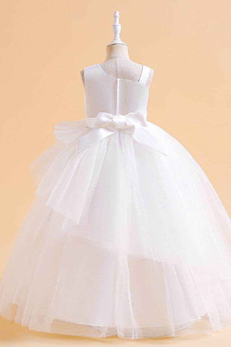 A-Line Maxi Tulle Flower Girl Dress 682982626293 - COCOMELODY