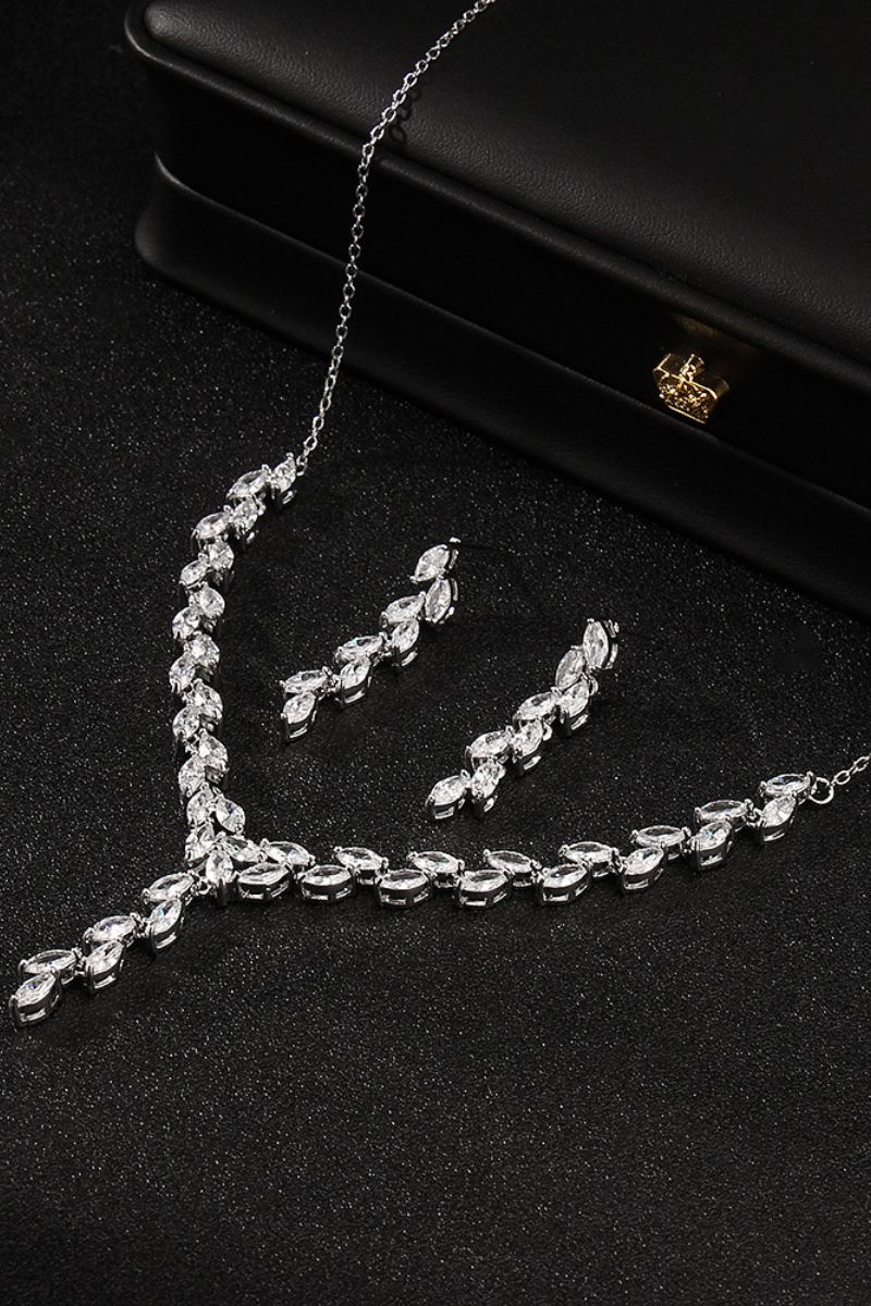 Gorgeous Zircon Earrings/Necklace Jewelry Sets (Set of 2) 702777627165