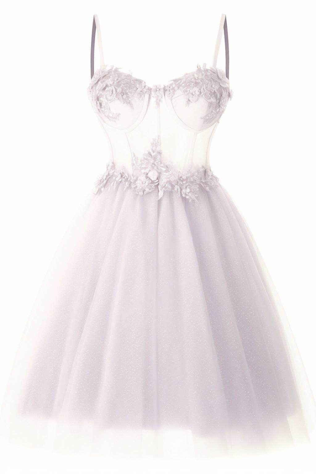 A-Line Short-Mini Tulle Prom Dress CS0400 - COCOMELODY