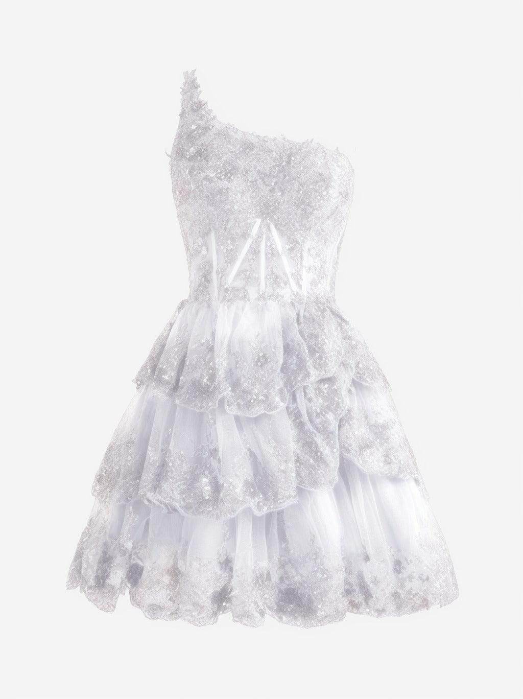 A-line Short Mini Tulle Prom Dress CS0420 - COCOMELODY