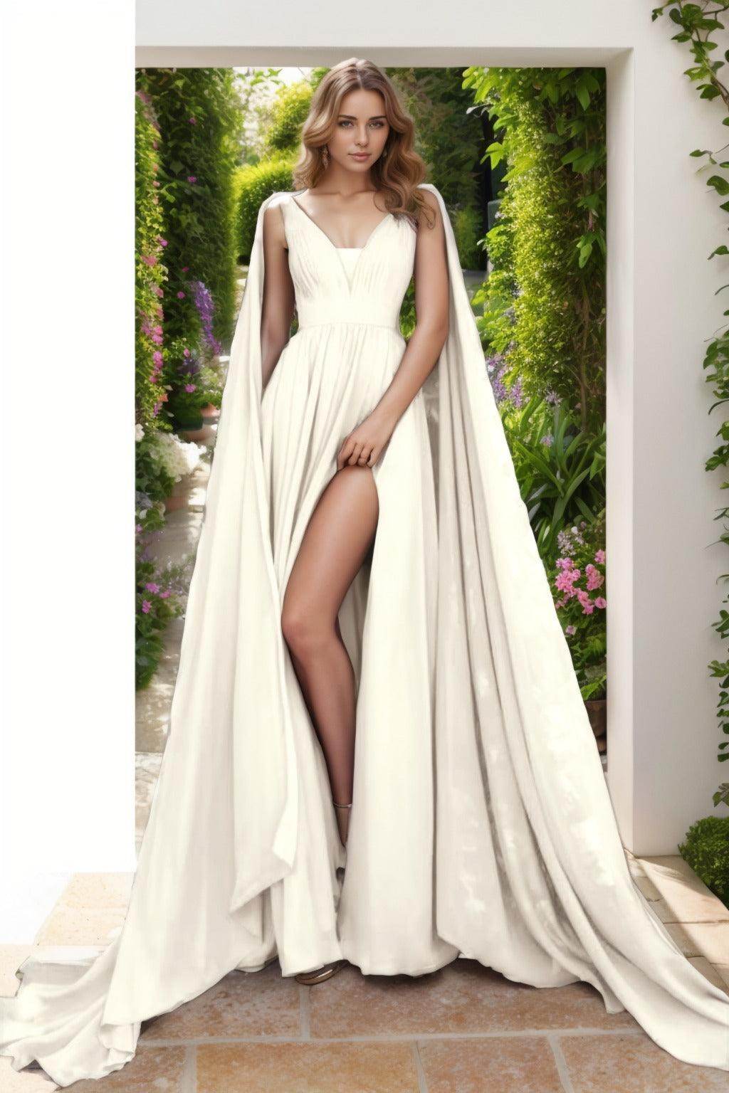 A-Line Floor Length Chiffon Prom Dress CS0454 - COCOMELODY