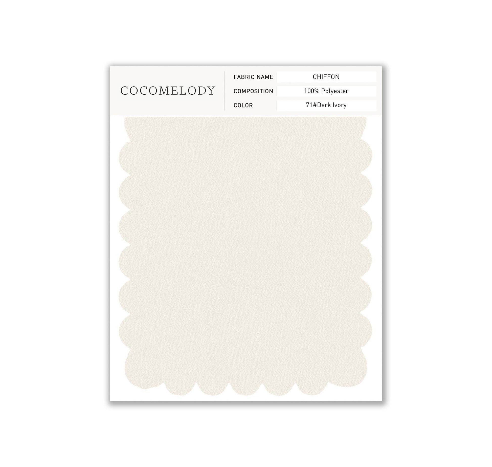 Chiffon Fabric Swatch in Single Color SWCH16001 - COCOMELODY