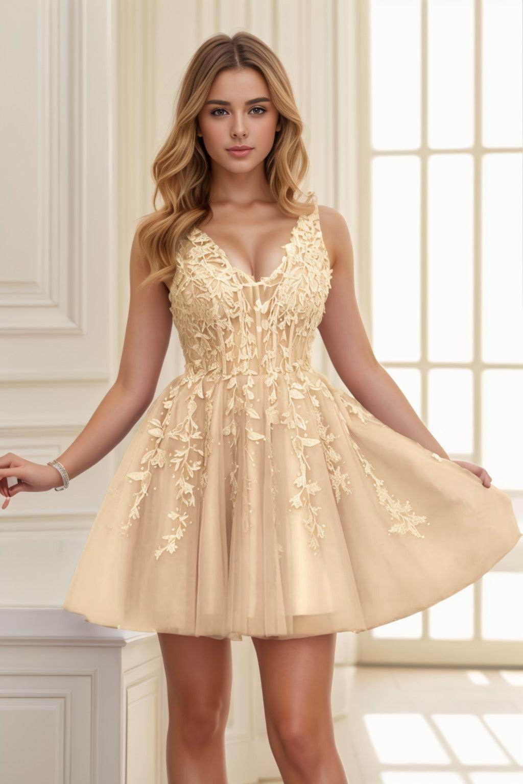 A-line Short-Mini Tulle Prom Dress COCOMELODY CS0410, Sea Pink A-line Short-Mini Tulle Prom Dress COCOMELODY CS0410, Sea Pink