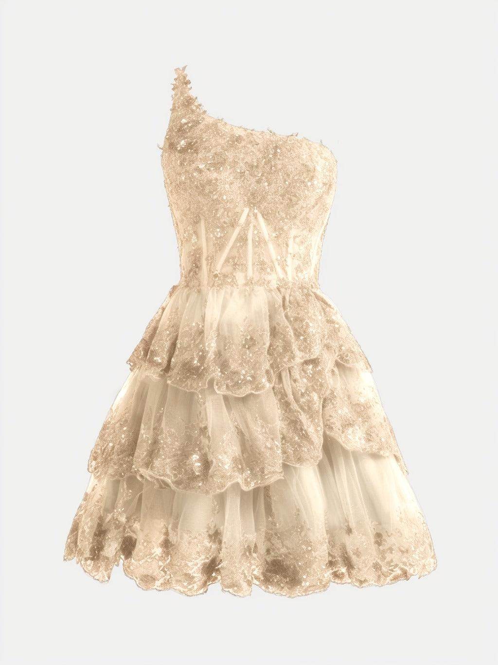 A-line Short Mini Tulle Prom Dress CS0420 - COCOMELODY