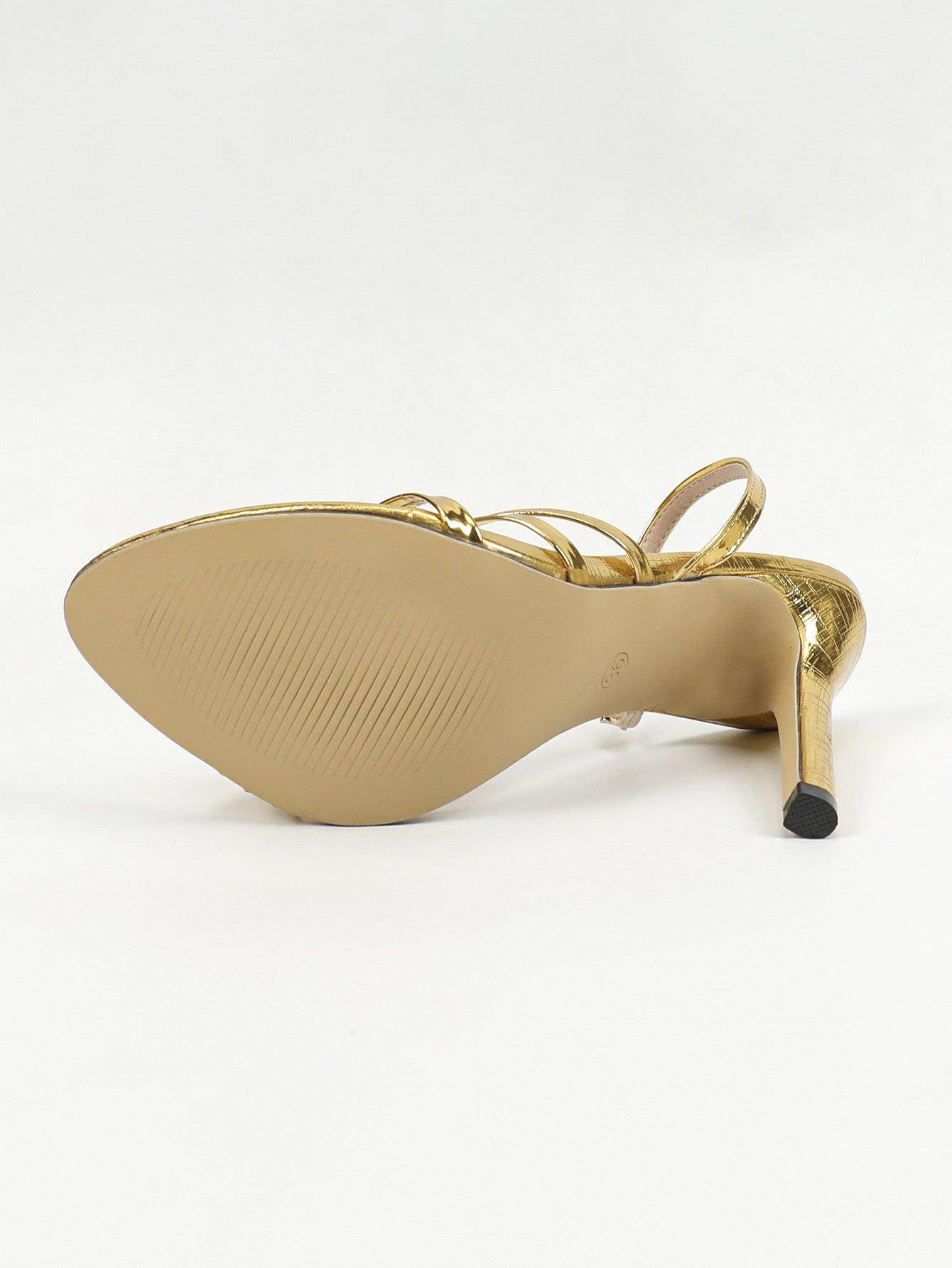 Faux Leather Pointy Stiletto Heels 816759108799 - COCOMELODY