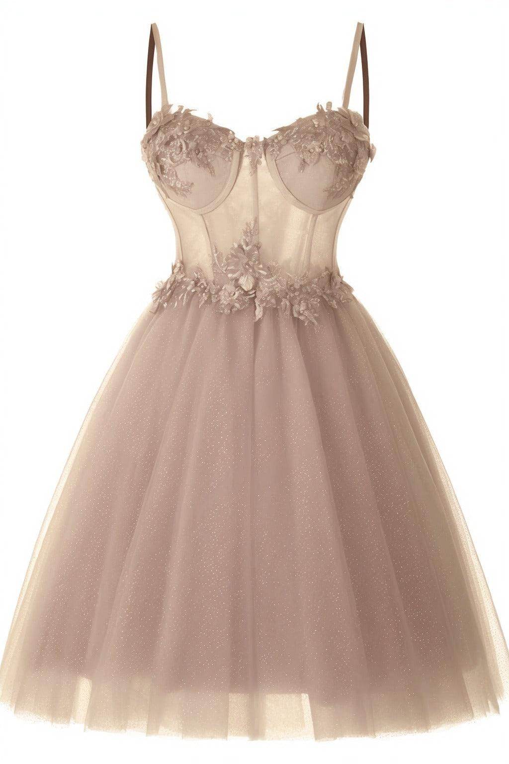 A-Line Short-Mini Tulle Prom Dress CS0400 - COCOMELODY