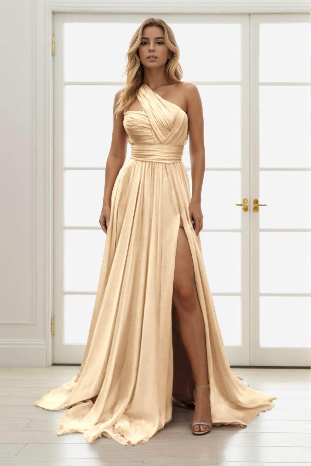 A-Line Maxi Chiffon Prom Dress CS0435 - COCOMELODY