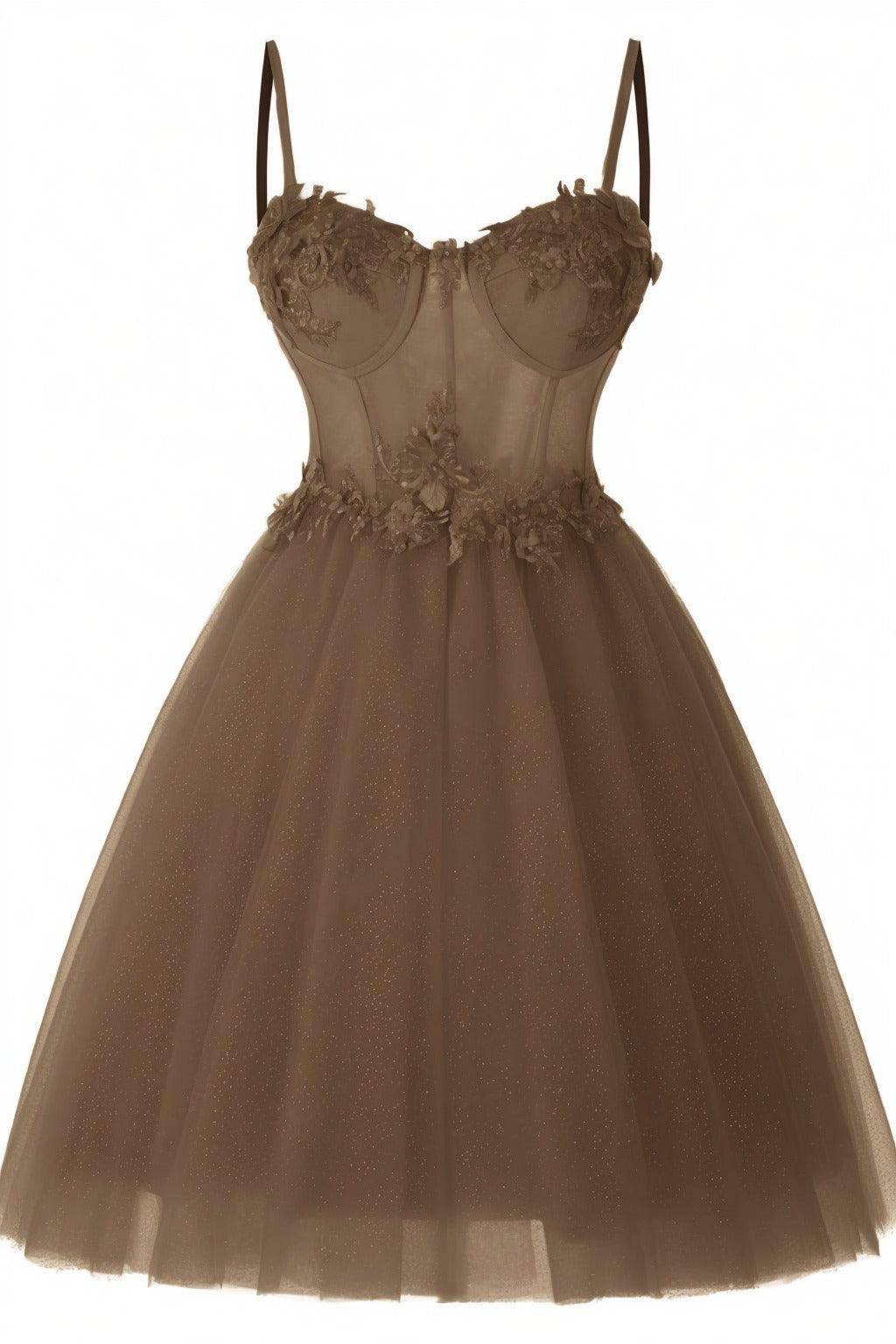 A-Line Short-Mini Tulle Prom Dress CS0400 - COCOMELODY