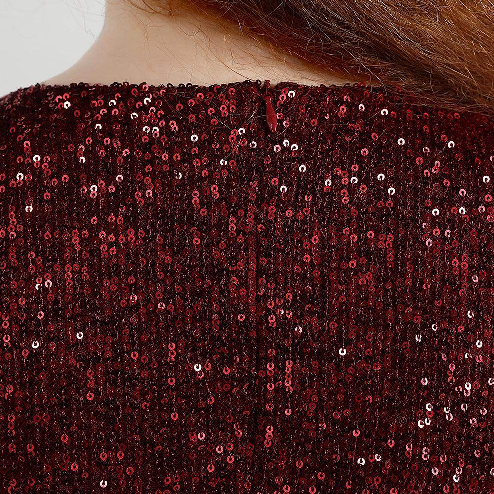 Trumpet-Mermaid High-Low Sequins Evening Dress 647755659545 - COCOMELODY