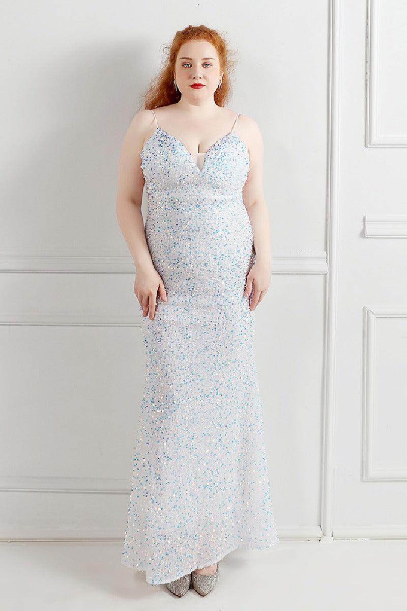 Sheath-column floor length sequined dress 659602104763 - COCOMELODY