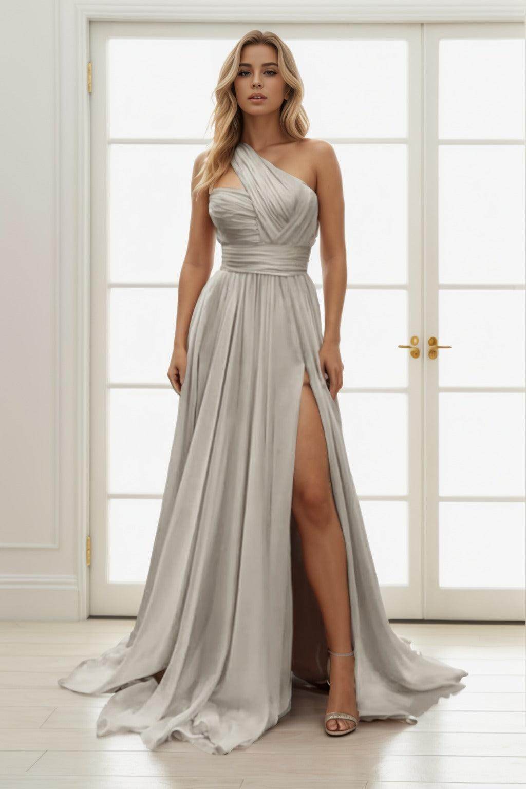 A-Line Maxi Chiffon Prom Dress CS0435 - COCOMELODY
