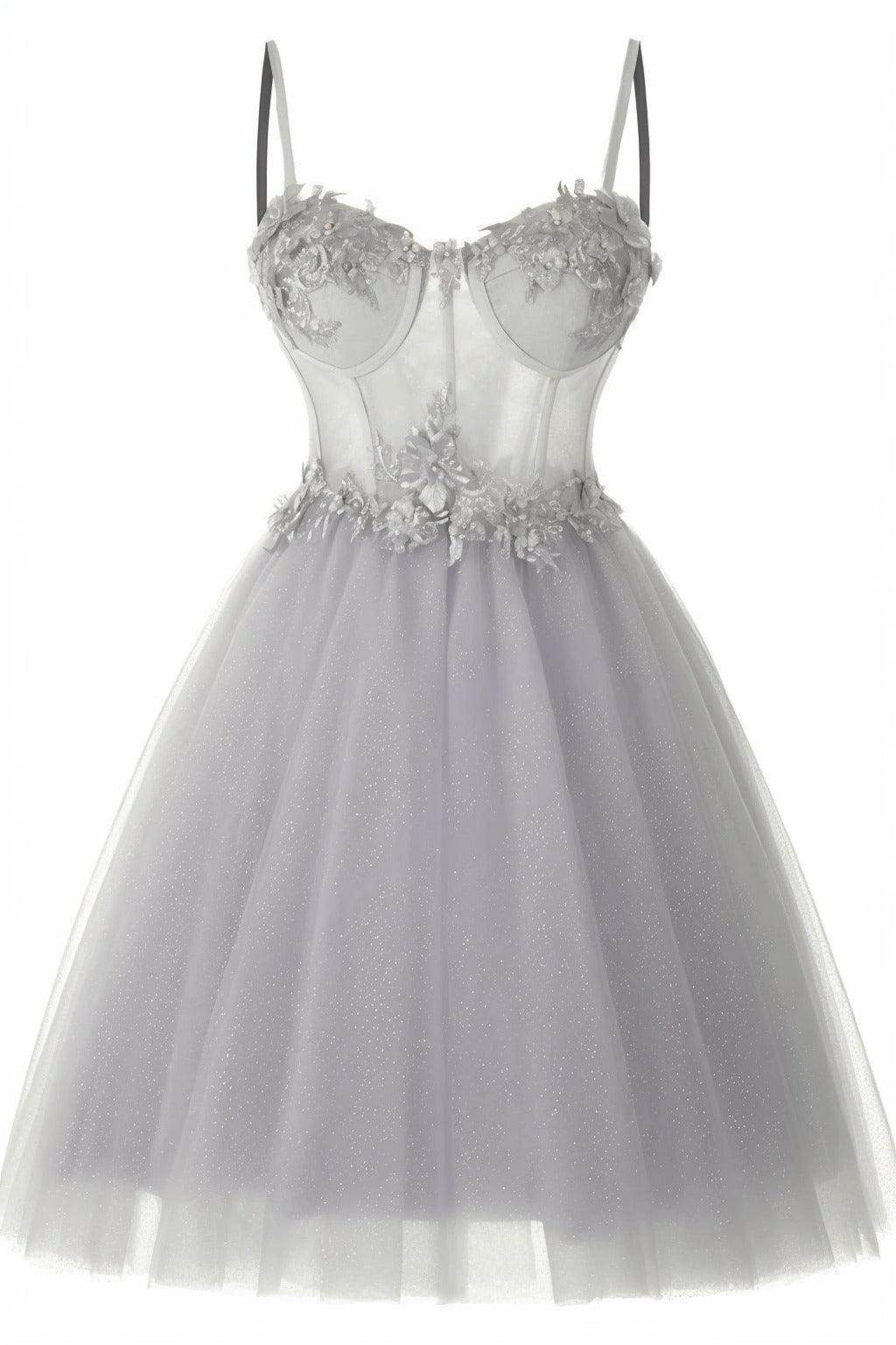 A-Line Short-Mini Tulle Prom Dress CS0400 - COCOMELODY