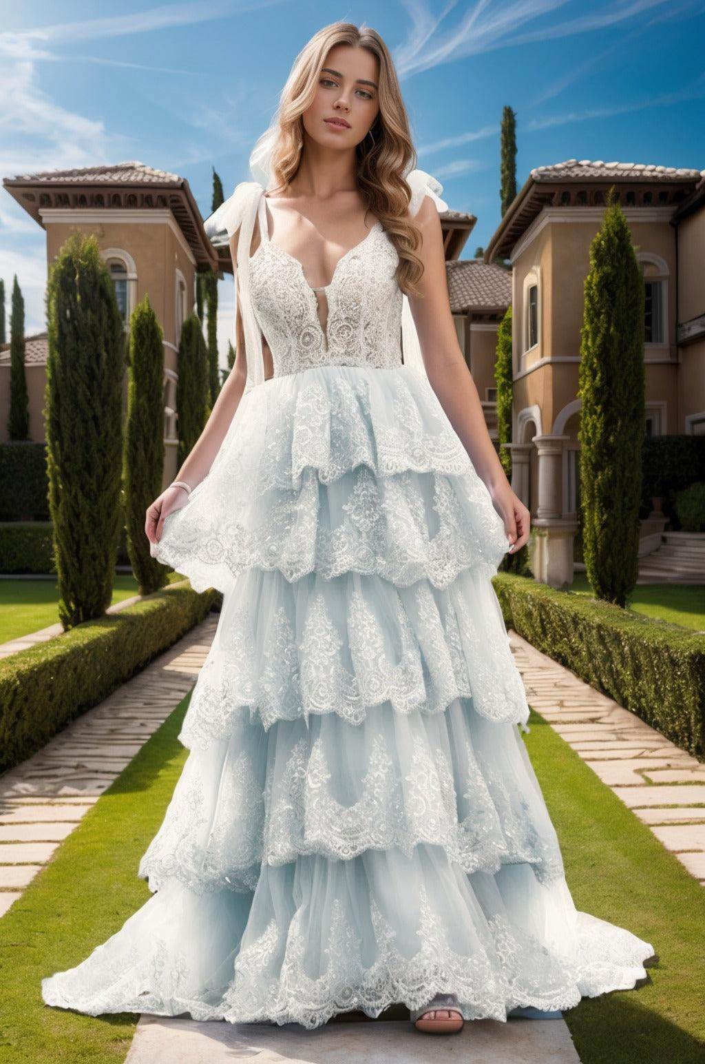 Ball Gown Sweep-Brush Train Tulle Prom Dress CS0461 - COCOMELODY