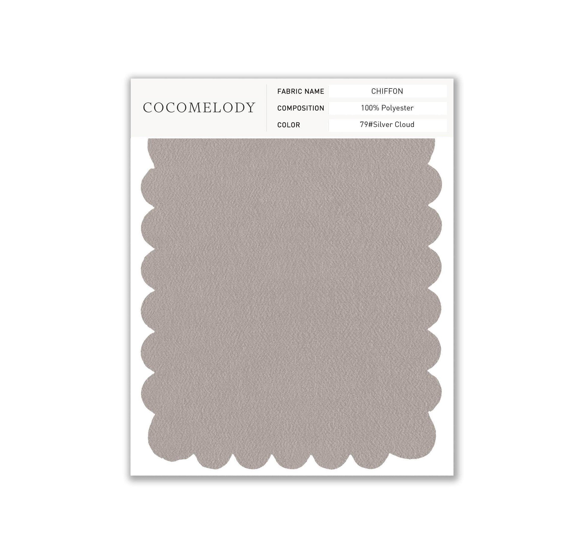 Chiffon Fabric Swatch in Single Color SWCH16001 - COCOMELODY