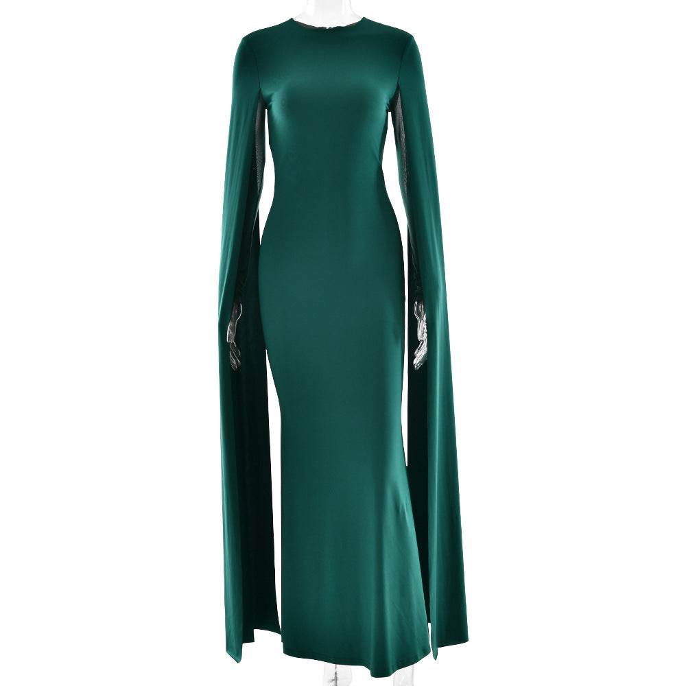 Mermaid Maxi Knitted Semi Formal Wedding Guest Dresses 8475538129054 - COCOMELODY