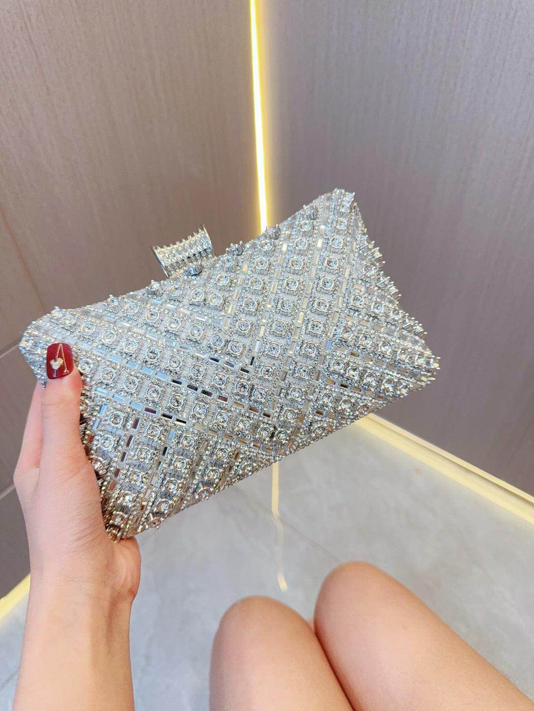Rhinestone tote Bag Banquet Bag diamond-encrusted diagonal dinner bag 754743789639 - COCOMELODY