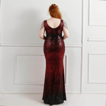 Trumpet-Mermaid Floor Length Sequins Evening Dress 647184898598 - COCOMELODY