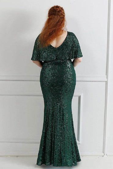 Sheath-column floor length sequined dress 646322132270 - COCOMELODY