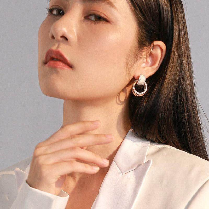Sterling silver light luxury temperament earrings earrings stud gift for women 595236840981 - COCOMELODY