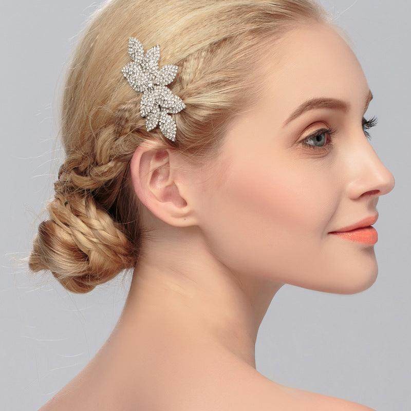 Bridal hair comb Pop rhinestone headpiece hair comb Wedding accessory 529286643073 - COCOMELODY