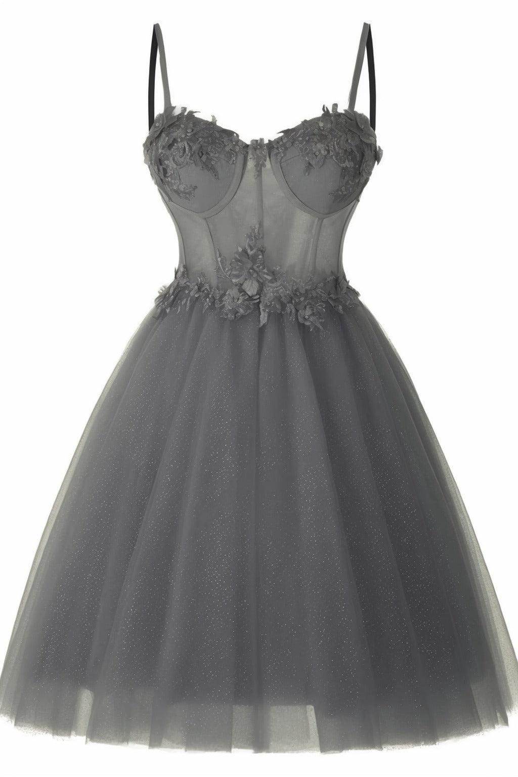 A-Line Short-Mini Tulle Prom Dress CS0400 - COCOMELODY