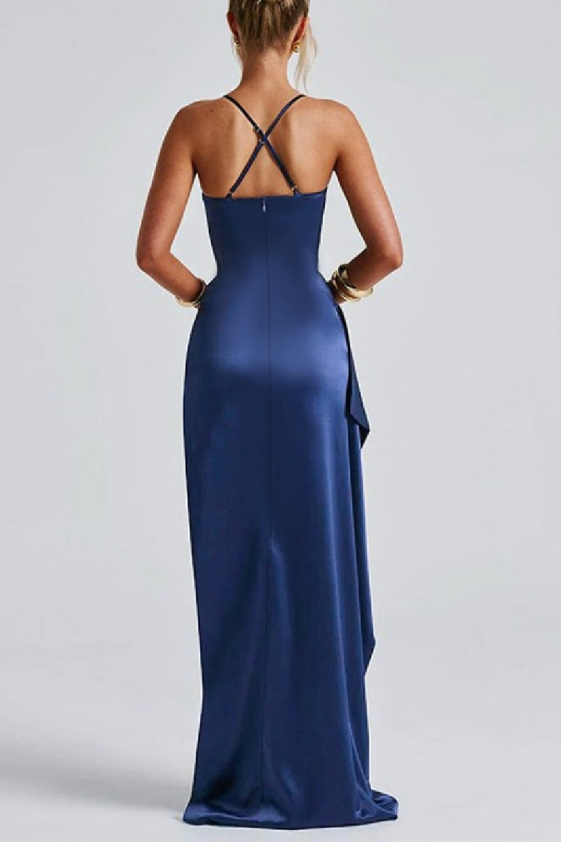 Sheath Floor length Knitted Semi Formal Wedding Guest Dresses 856076148956