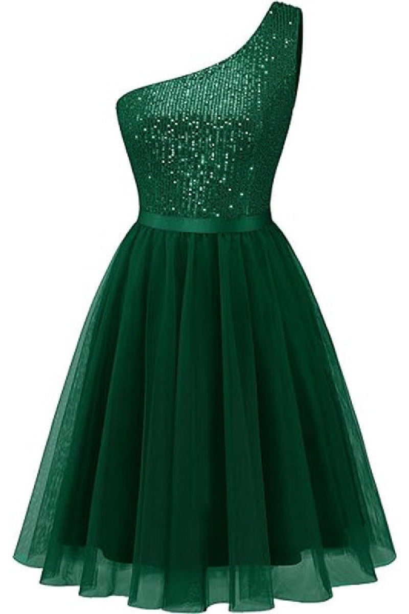 A-Line Mini Tulle Homecoming Dress 836632328295