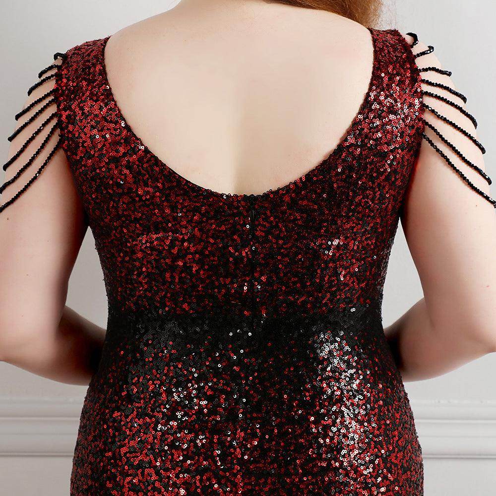 Trumpet-Mermaid Floor Length Sequins Evening Dress 647184898598 - COCOMELODY